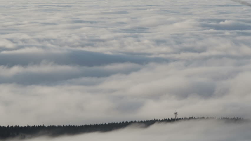 Fog over the mountains - time lapse