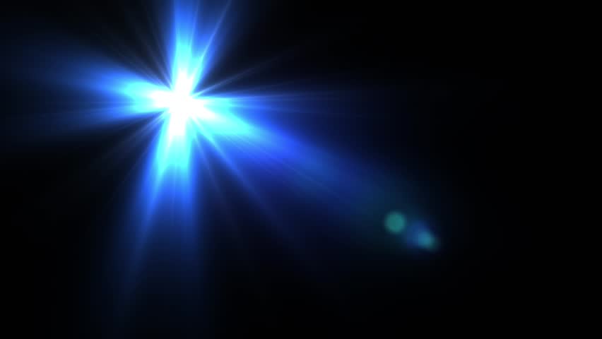 Light shining blue star with long rays Royalty-Free Stock Footage #5255480