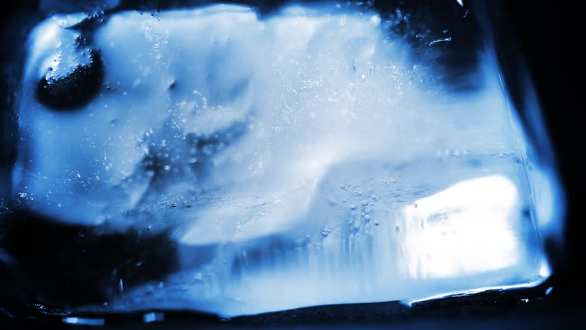 Close-up of cold blue ice