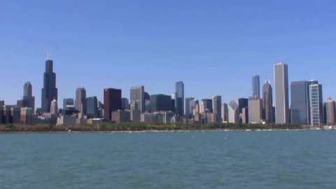 Wide View of Chicago Skyline