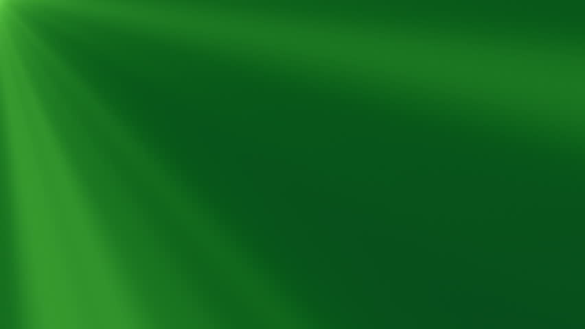 Looping clip of pale green light rays on a dark green background. Animation