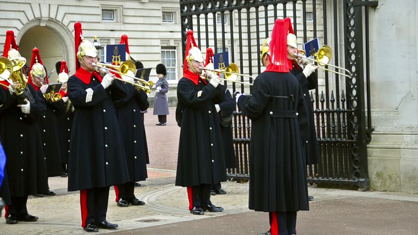 LONDON, UNITED KINGDOM - CIRCA DECEMBER, 2013: Marching bands at ceremony of