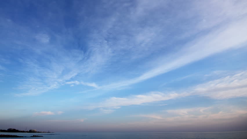 evening clouds and sea timelapse landscape 4k