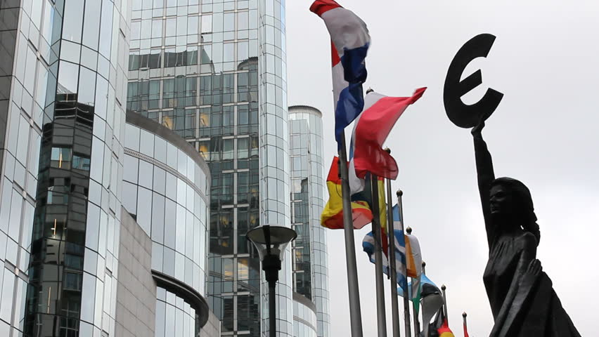 European Union Representative Statue Countries Flags Stock Footage european-union-representative-statue-countries-flags-stock-footage