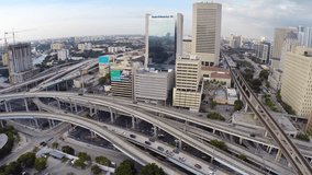 Aerial footage of Downtown Miami circa 2013