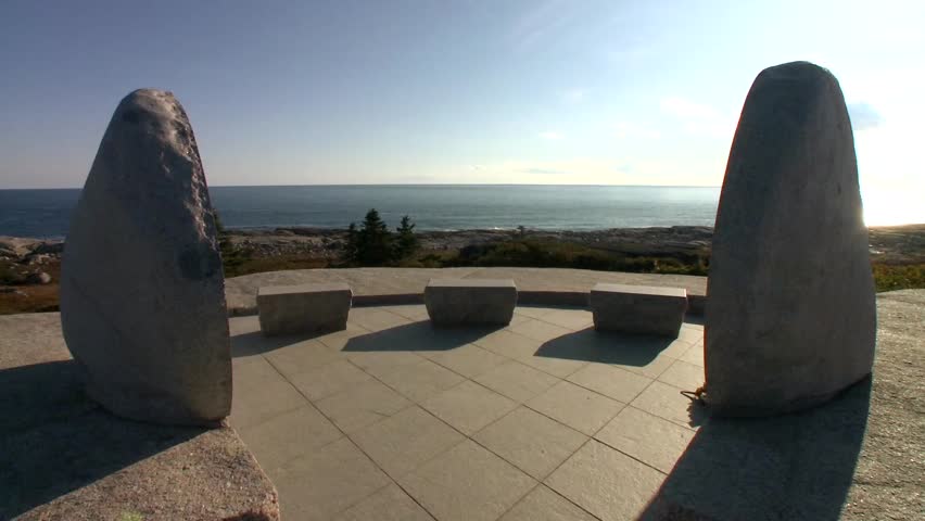 Swissair Flight 111 Monument on the shore of Peggys Cove, Nova Scotia.