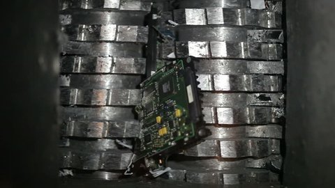 Hard drive data destruction using a hard drive shredder