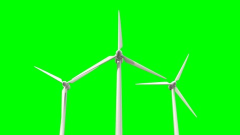 Regular Wind Turbines Rotating Wind On Stock Footage Video (100% ...