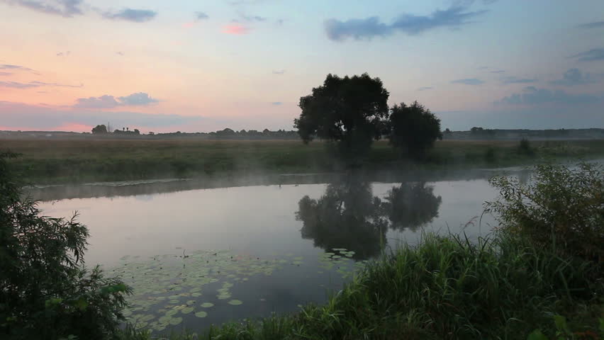 dawn at lake - landscape