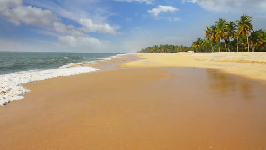 beautiful beach landscape - ocean in India