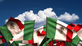 Waving Mexican Flags