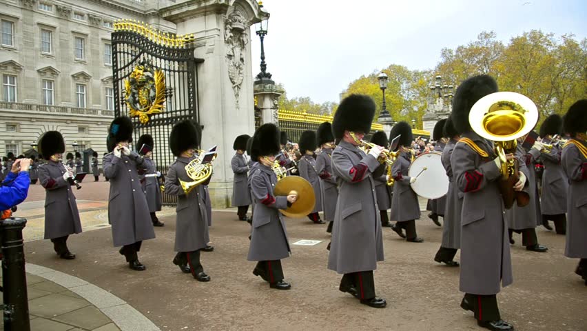 LONDON, UNITED KINGDOM - CIRCA DECEMBER, 2013: Marching bands at ceremony of