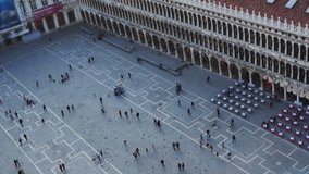 St.Mark's square, high angle view,Venice, Italy, time-lapse.
