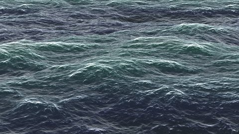 Fly Over Disturbed Ocean Water Surface Stock Footage Video (100% ...