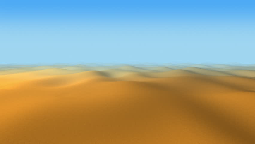 Flying over a stylized desert landscape.  Animation created in After Effects.
