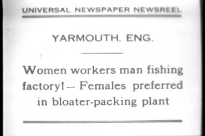 Women work in a fish factory in 1930.