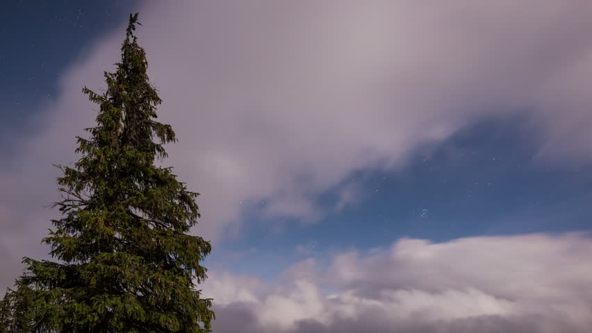 Starry sky time lapse in Carpatian mountains, 4k (4096 Ã 2304)