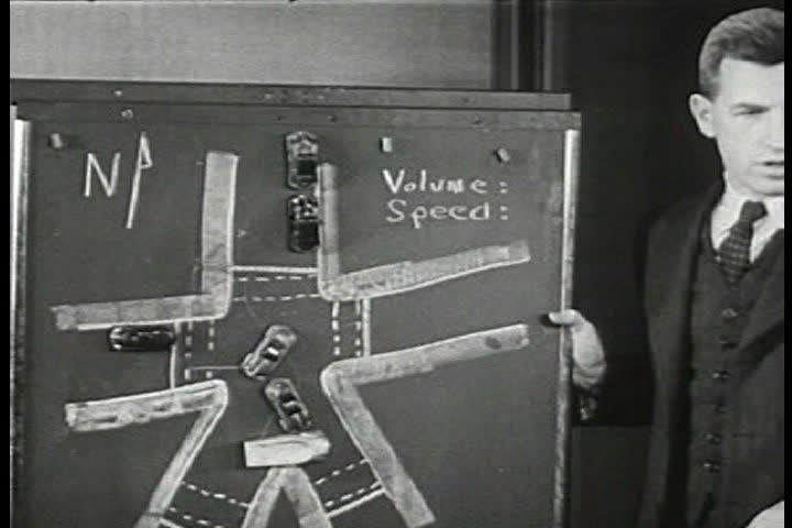 Policemen in action in 1947.