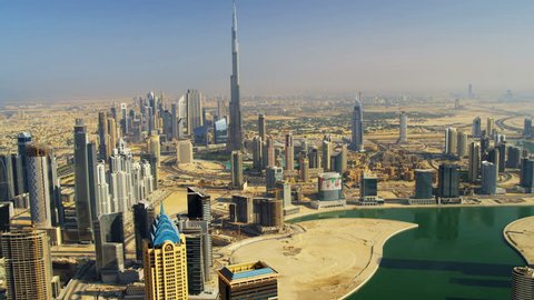 aerial view burj khalifa dubai stok videosu 100 telifsiz 5313134 shutterstock