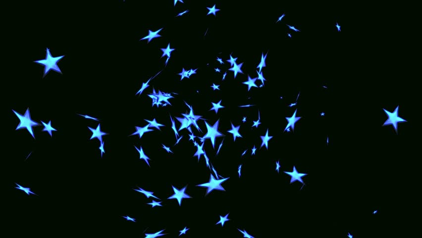 4k Blue Spiral Stars Animated Black Background
