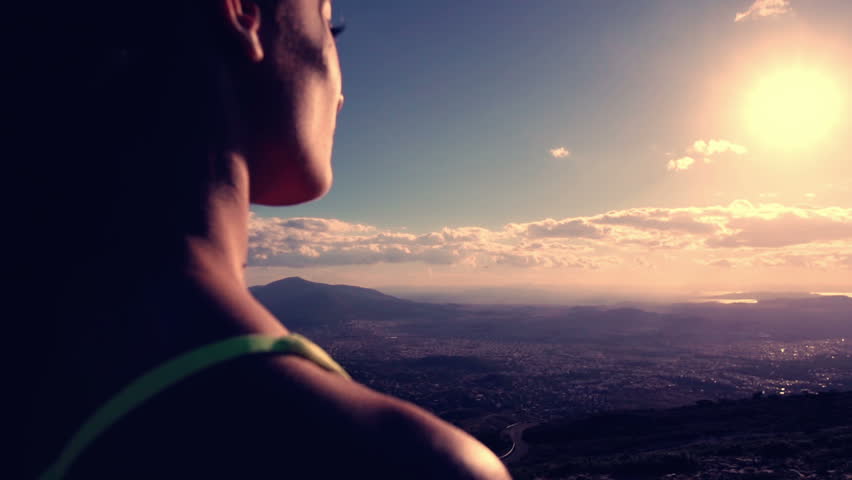 Woman Reaching The Top od the mountain Royalty-Free Stock Footage #5317229