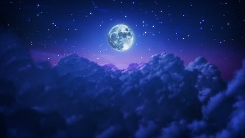 Flying through clouds at night. Beautiful sky with full moon. Idyllic. Loopable.
More options in my portfolio.
