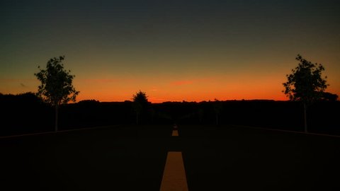 Road Sunrise time lapse