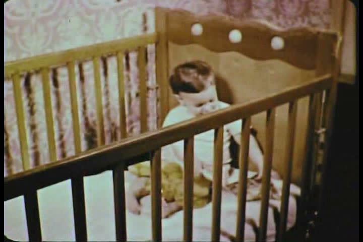 1950s baby crib