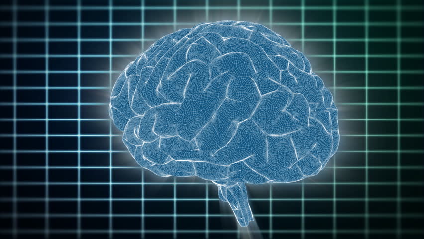 Brain 15. Мозг футаж. Brain 3d Metallic.