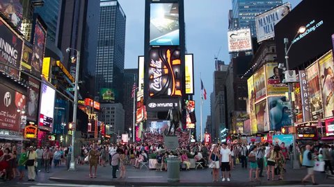 Times Square New York Usa Timelapse Stock Footage Video (100% Royalty ...