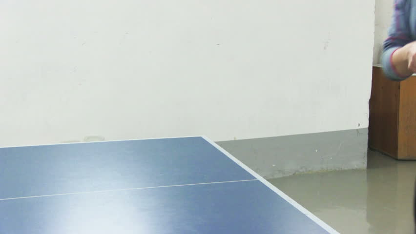 Playing ping pong 
