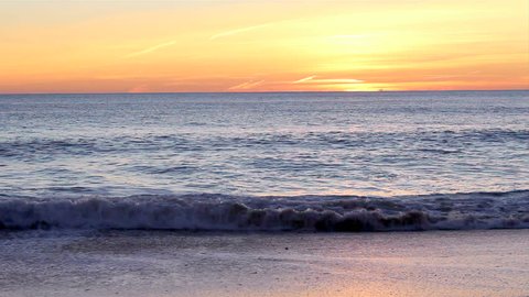Sunset in Vale do Lobo famous beach, Algarve, Portugal.
: film stockowy