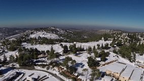 Jerusalem Snowy Mountains  
Beautiful video flying over Jerusalem Mountains in the snow