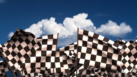 Waving Chequered Flags (seamless & alpha channel)