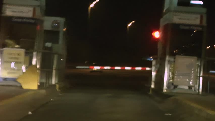 POV driving clip of motorway highway M6 Toll Road Birmingham, Midlands at night