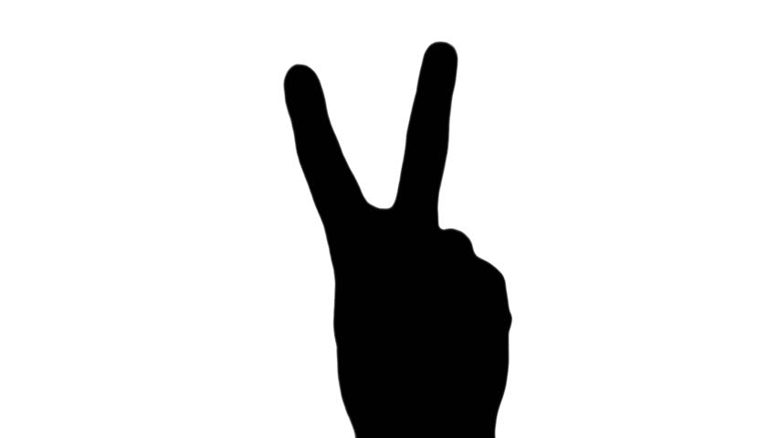 Peace Sign Silhouette White Stock Footage Video 100 Royalty Free 533539 Shutterstock 9757