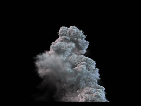 Smoke VFX element with Alpha channel matte.  Created using proprietary CG fluid dynamics methods.