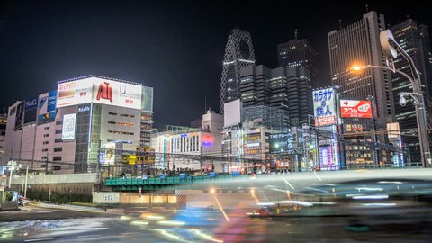 TOKYO 2013 - Time lapse of the Tokyo skyline at night, Tokyo, Japan