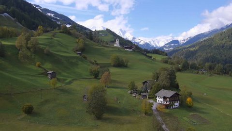 AERIAL: Beautiful Austrian countryside