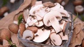 Fresh Mushrooms (loopable Video)