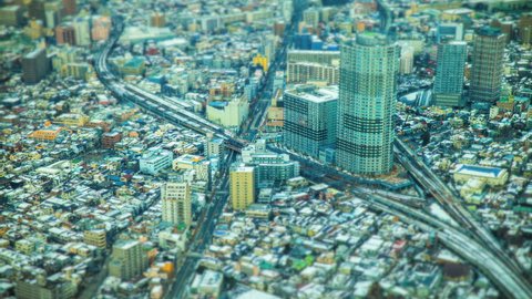 TOKYO 2013 - Tilt shift time lapse of cityscape in Tokyo, Japan