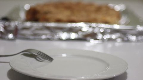 Serving pieces of apple pie/Apple pie
 : vidéo de stock