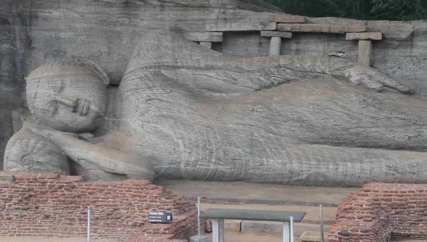 Sleeping Buddha in Gal Vihara in Polonnaruwa, Sri Lanka