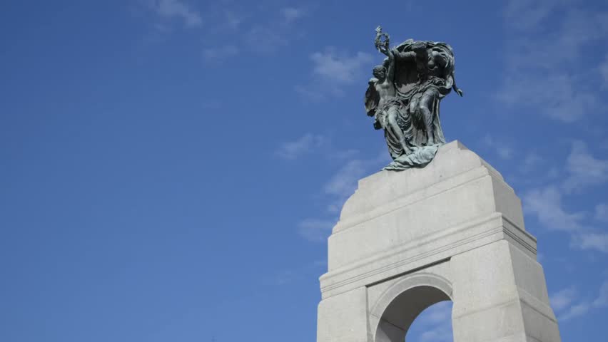 The War Memorial Statue in downtown Ottawa.