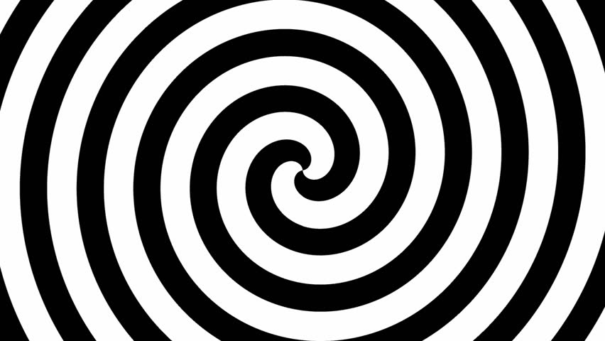 Black and White Hypnosis Circle Stock Footage Video 100 