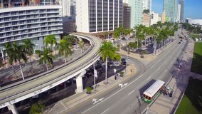 Aerial video of buildings in florida
