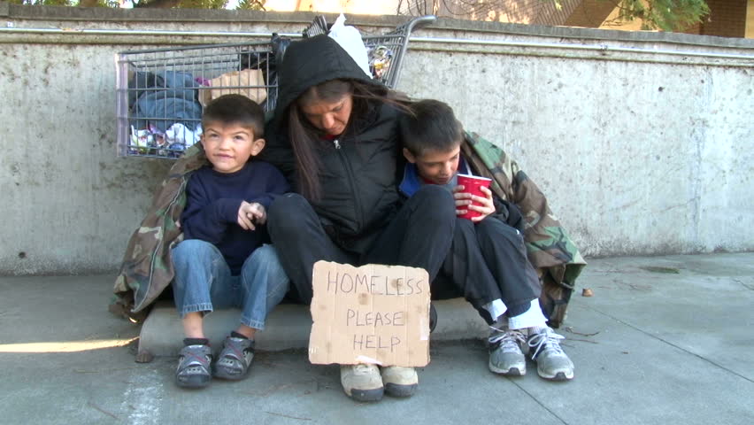 Homeless Family. Shot in Riverside, Stock Footage Video (100% Royalty-free) 5376269 | Shutterstock