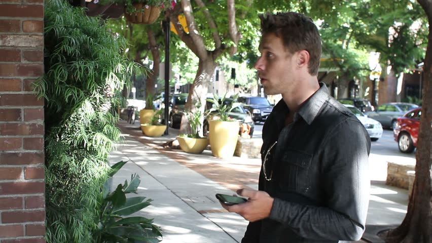 Couple window shopping. 