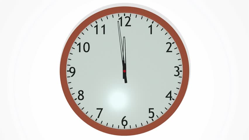 3d Animated Clock Rewinding Quickly Over Stock Footage Video (100% ...