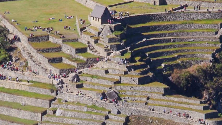 MACHU PICCHU, PERU - MAY, 2012: Machu Picchu is a 15th-century Inca site located 7,970 feet above sea level, which was declared a UNESCO World Heritage Site in 1983 and New Seven World Wonder in 2007.